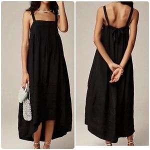 JCrew Pintuck midi dress in drapey organza . Size small.